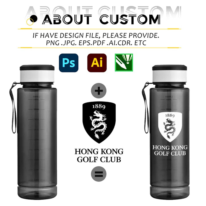 Custom BPA-Free Water Bottles 1000ml | 100 MOQ Sports Team Hydration