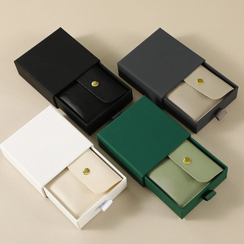 Custom Leather Jewelry Box with Deboss Logo | 500 MOQ Bulk Packaging for Retail & Gifts