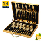 24-Piece Stainless Steel Flatware Set with Logo | 1 MOQ