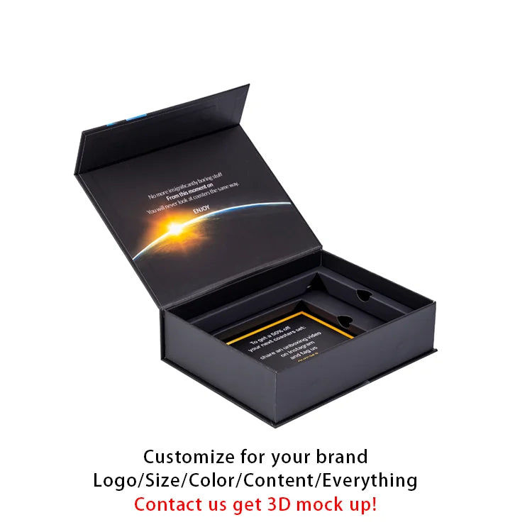 Custom Rigid Gift Boxes with Logo | MOQ 500 | Magnetic Closure