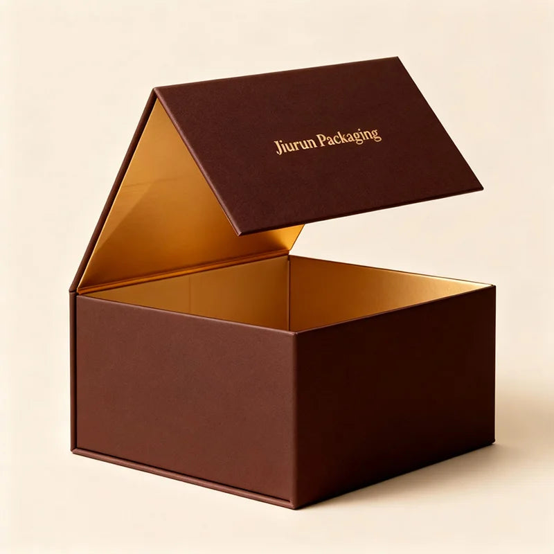 Custom Folding Magnetic Gift Box with Gold Stamping | 500 MOQ