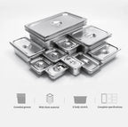 Stainless Steel GN Food Pan | 12 MOQ | Mirror Polish | Hotel Buffet
