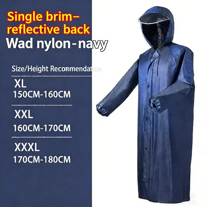 Custom Reflective Motorcycle Raincoat | 500 Pcs MOQ Heavy-Duty Oxford Cloth
