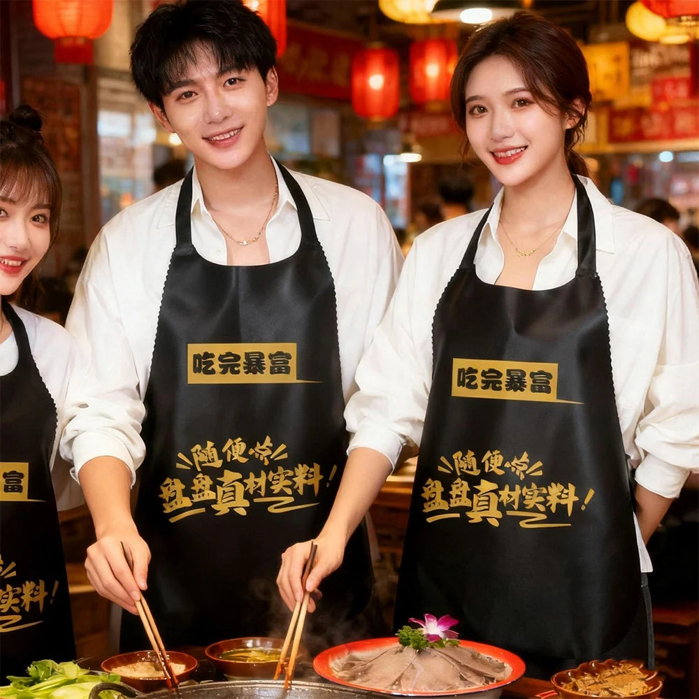 Custom Non-Woven Disposable Aprons with CMYK Logo Printing | 1,000 MOQ for Food Service Branding