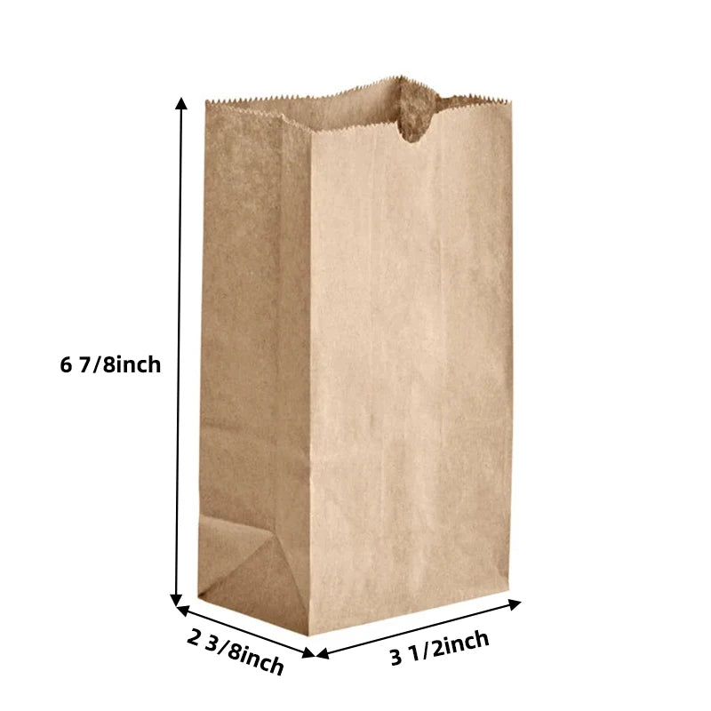 Custom Kraft Paper Bags 100% Recycled | Logo Printing | Restaurant Takeout