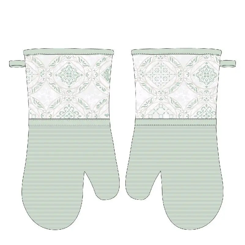 Printed Oven Mitts | Cotton Silicone Heat Resistant Gloves