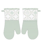 Printed Oven Mitts | Cotton Silicone Heat Resistant Gloves
