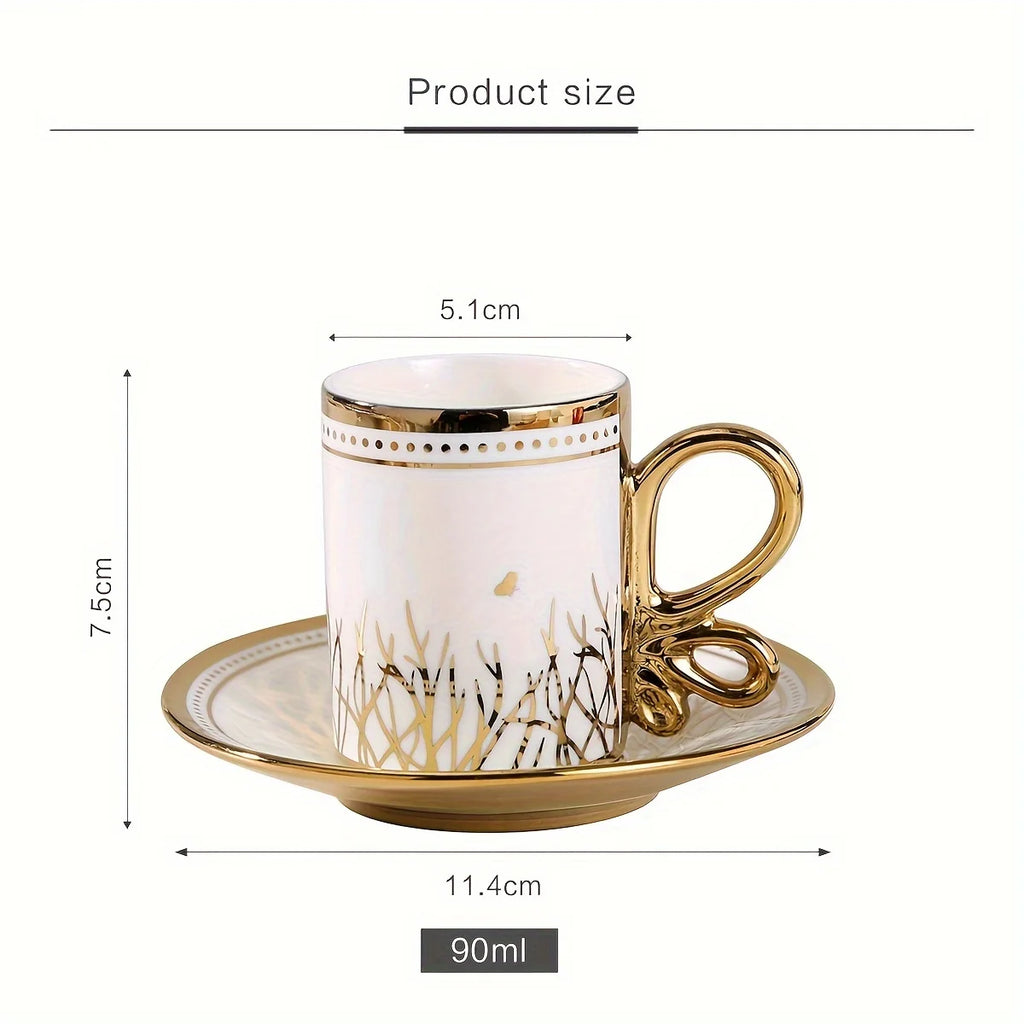 Custom Porcelain Coffee Cup | Luxury Espresso Cup Saucer Set