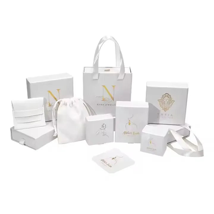 Custom Logo Jewelry Box | Cardboard Drawer Box with Velvet