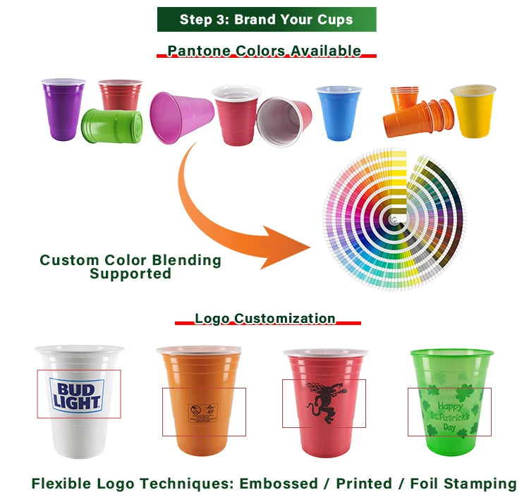 Custom PS Hot Cups with Logo | Bulk 100 Count