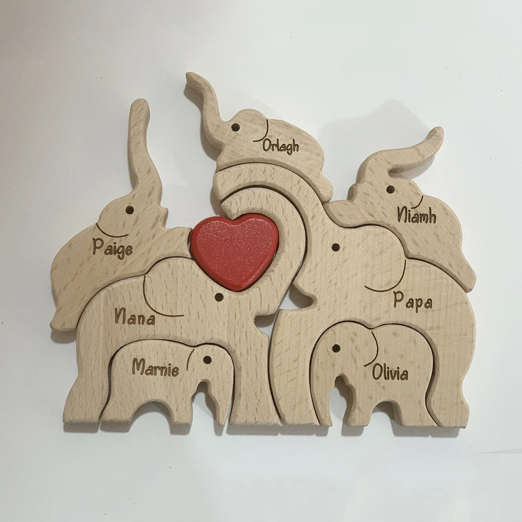 Personalized Wooden Bear Puzzle | FSC-Certified Custom Engraved Gift | Bulk Corporate