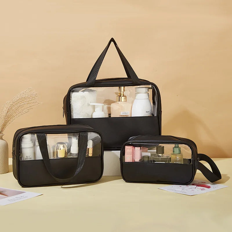 Low MOQ PVC Transparent Makeup Bag | Custom Logo Travel Bag