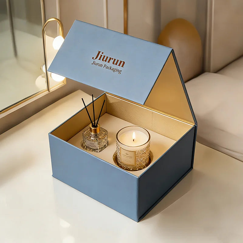 Custom Magnetic Closure Candle Gift Box | MOQ 500 Pcs