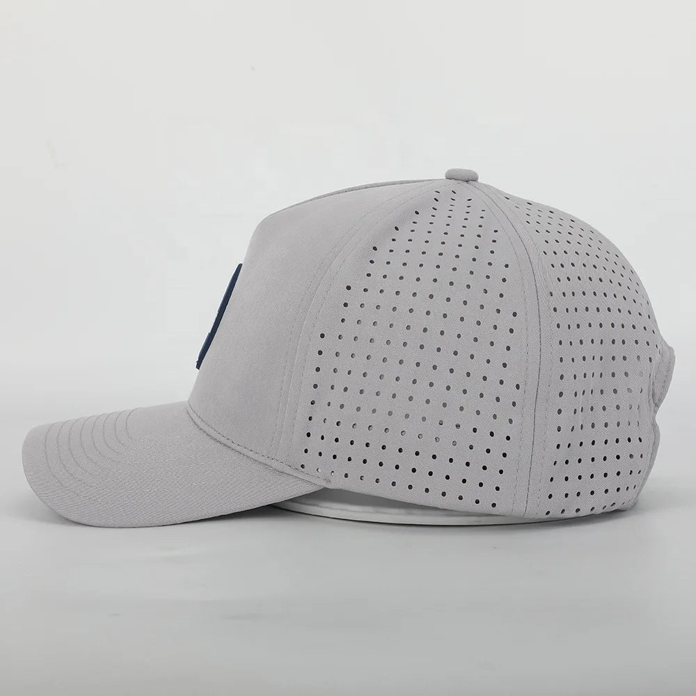 Custom 5-Panel Performance Hats | Laser Cut Ventilation & Waterproof | 50-Piece MOQ | Sports Team