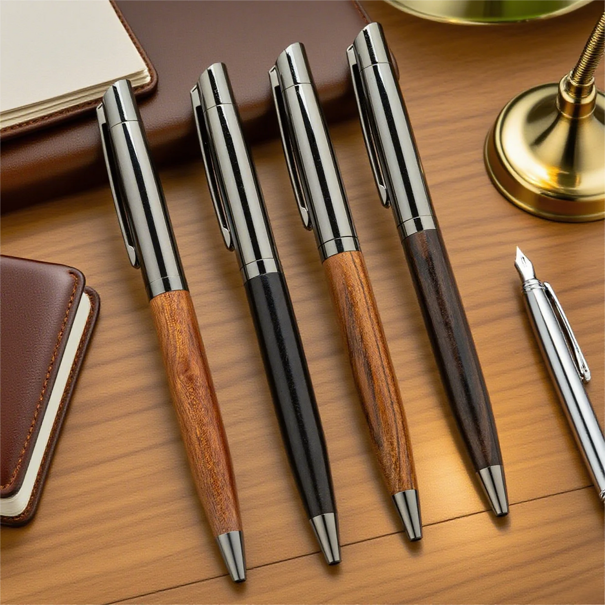 Custom Wooden Ballpoint Pens with Logo | Eco-Friendly Promotional