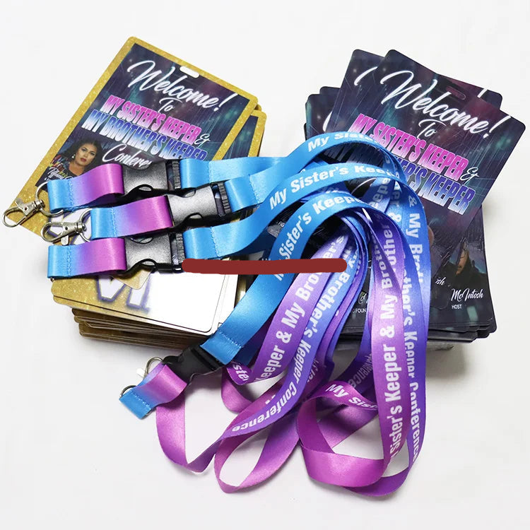 Custom Printed VIP Laminated Name Badges – Personalized ID Badges With Logo and Lanyard