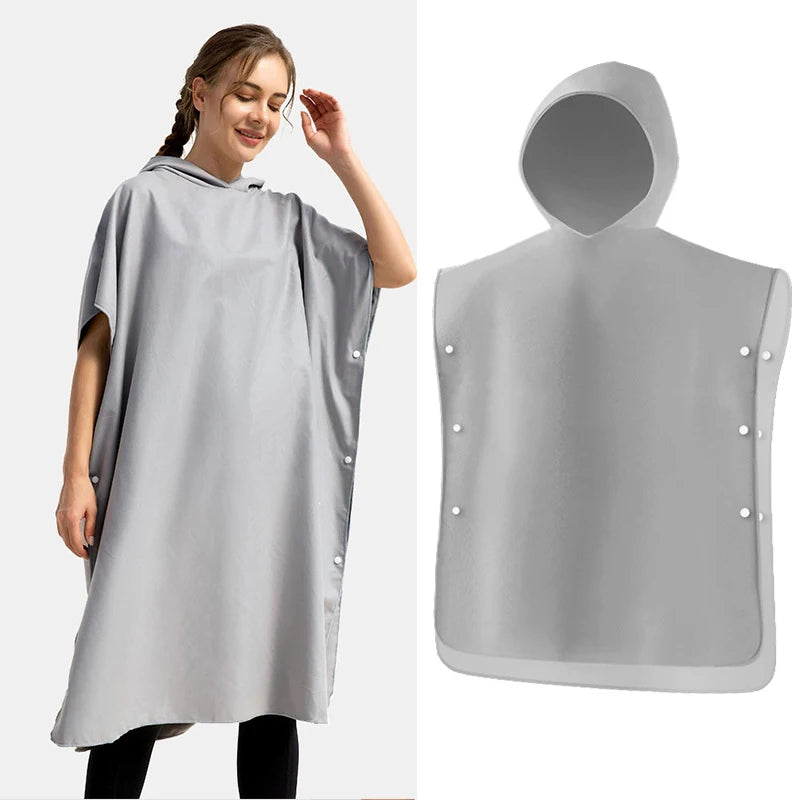 Custom Synthetic Anti-Odor Beach Changing Robe Poncho
