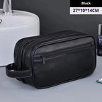 Custom PU Leather Dopp Kit Bag with Logo for Men | Bulk Corporate Travel Toiletry Bags