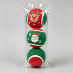 Custom Christmas Dog Toys | 3-Piece Tennis Ball Set | Holiday Pet Gifts
