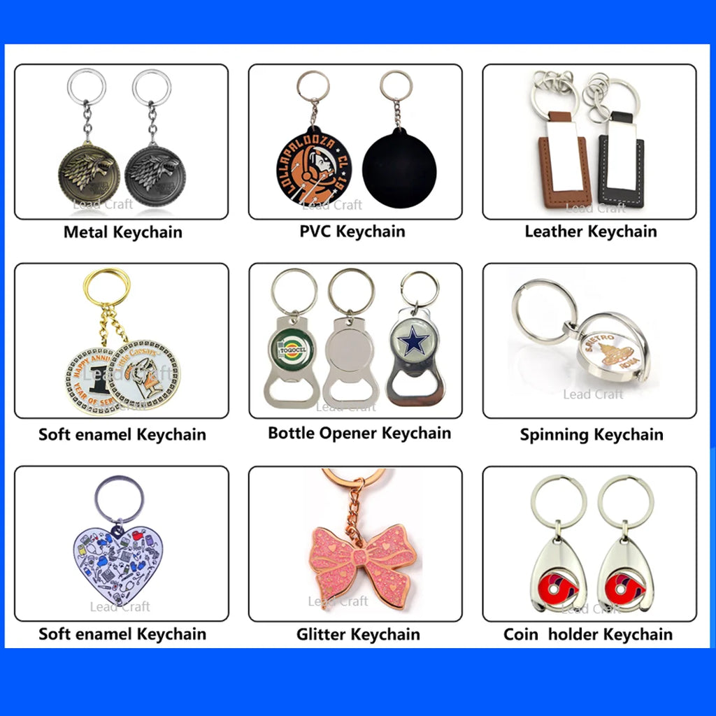 Custom Genuine Leather Keychain with Logo | 10-Piece MOQ