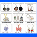 Custom Genuine Leather Keychain with Logo | 10-Piece MOQ