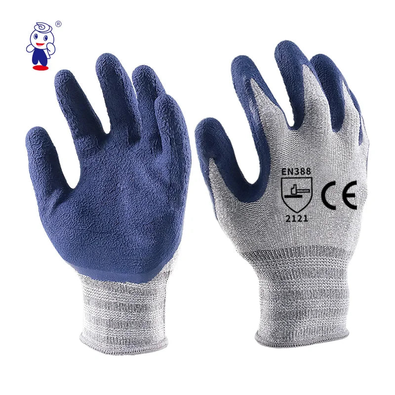 CE EN388 Certified Work Gloves | Latex Coated Anti-Slip | 120pc MOQ