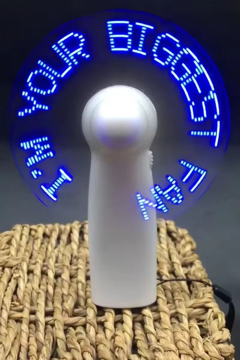 Custom LED Fan 11.6cm | Portable Message Display | Wedding Concert Giveaways
