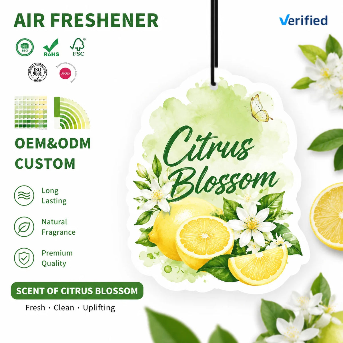 Custom Logo Hanging Paper Car Air Freshener | Die Cut Shape