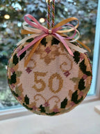 Needlepoint Ornaments 2 pcs | OEKO-TEX Certified