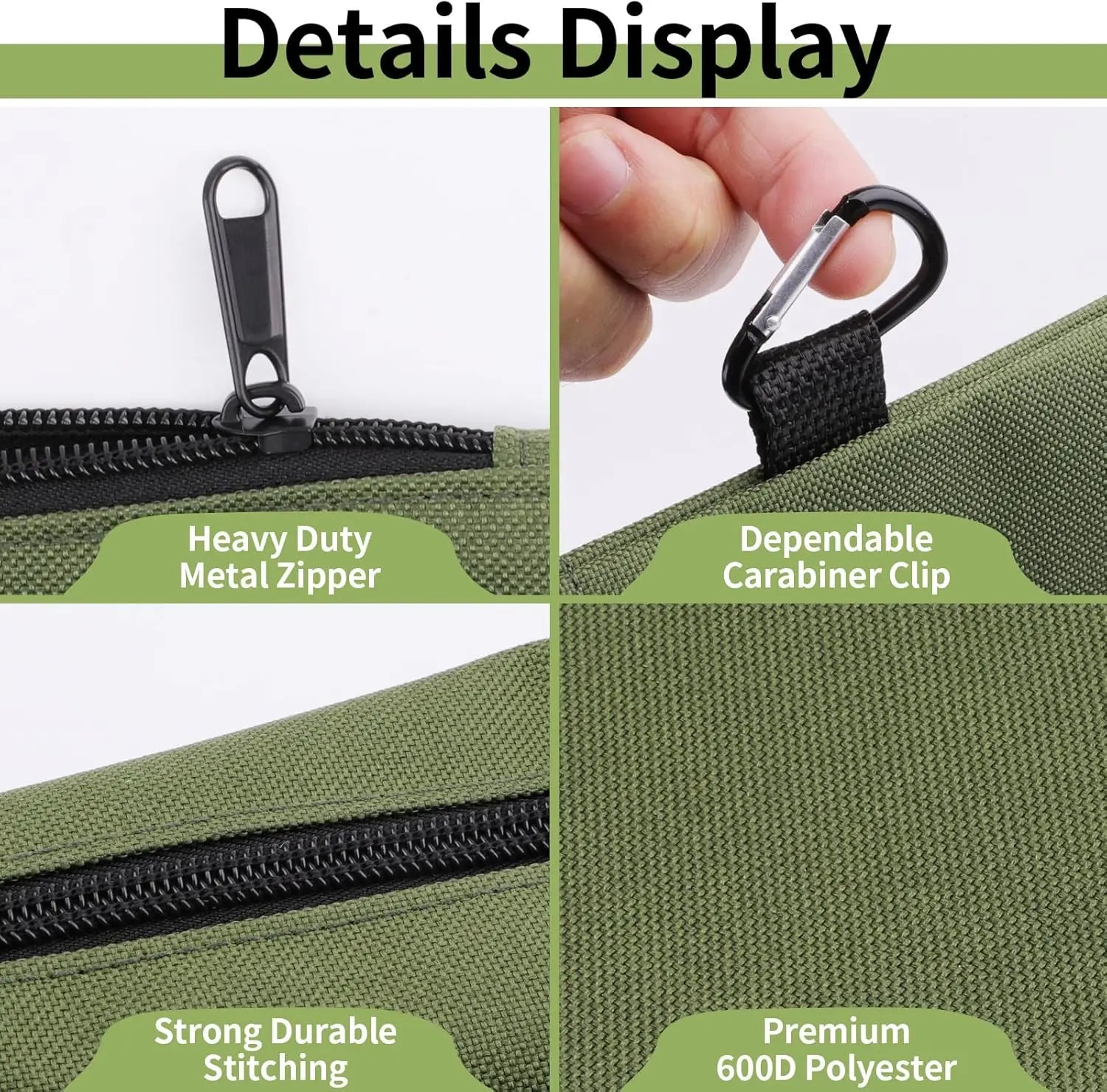 600D PVC Coated Nylon Tool Bag | Zipper Pouch