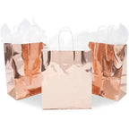 Custom Luxury Paper Bags with Logo – Gold Stamp, 1,000 MOQ