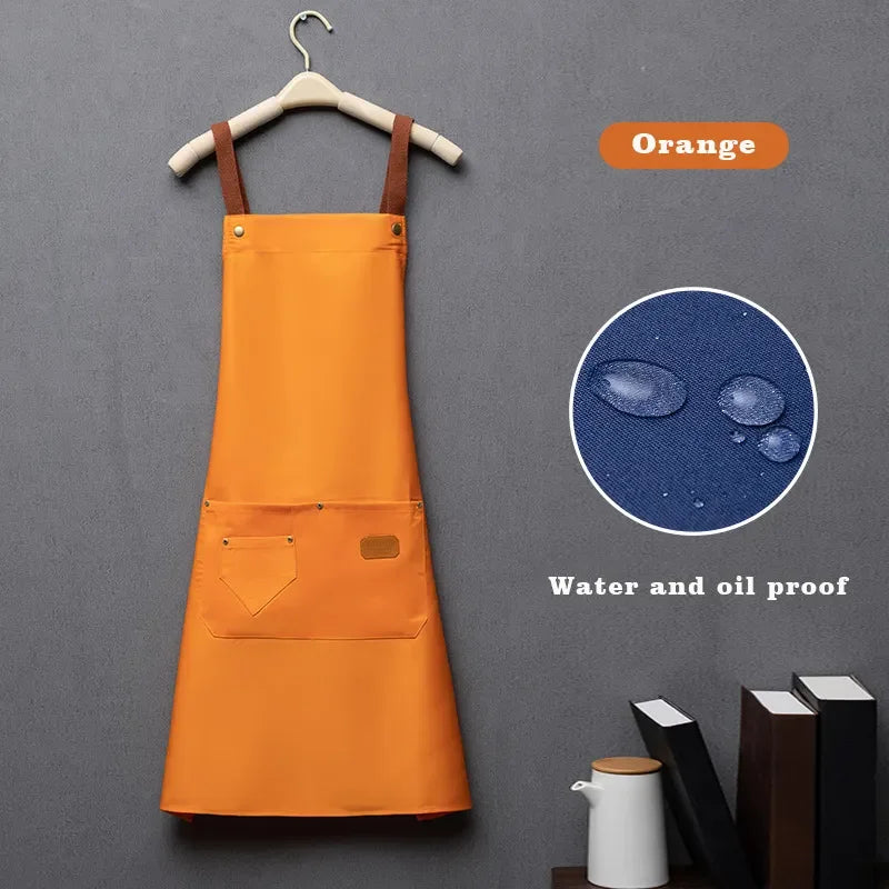 Custom Logo Canvas Apron | Multiple Pockets Adjustable Waist