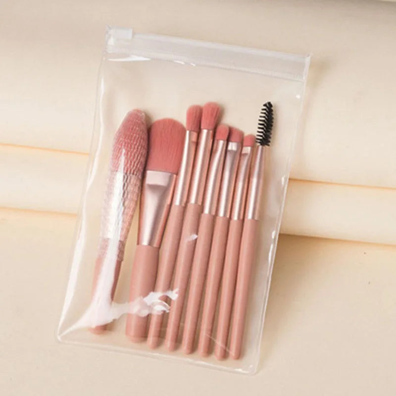 Custom 8-Piece Makeup Brush Set with Logo | 3,000 MOQ