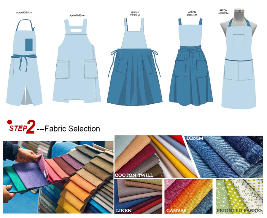 Custom Cotton Canvas Chef Apron | Sublimation Logo | BSCI/ISO Certified