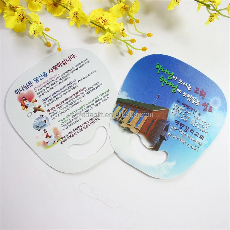 Cheap Custom Mini Plastic PP Promotional Fan with Logo | Any Shape