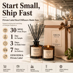 Custom Logo Glass Reed Diffuser | Corporate Gift MOQ 100