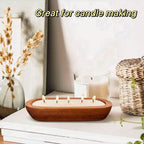 Hand-Carved Wooden Candle Bowl | Oval Rustic Decor Bowl | Factory Wholesale