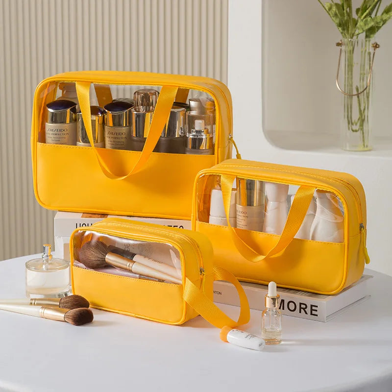Low MOQ PVC Transparent Makeup Bag | Custom Logo Travel Bag