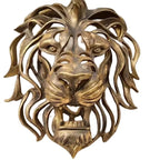 Hand-Painted Resin Lion Head Sculpture | Antique Wall Decor | Wholesale