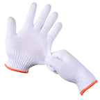 Custom Cotton Work Gloves with Logo | Bleached White Wholesale