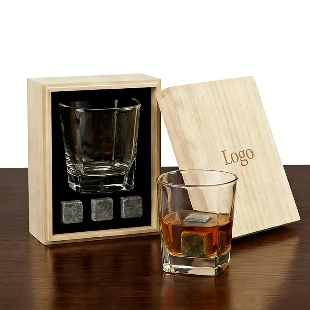 Custom Whiskey Glass Set with Logo | LFGB Certified | 24 MOQ