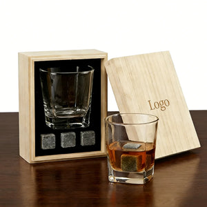 Custom Whiskey Glass Set with Logo | LFGB Certified | 24 MOQ