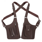Vintage PU Chest Sling Bag | Embossed Logo Anti-Theft