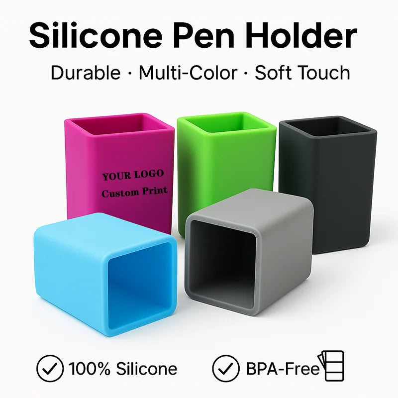 Custom Silicone Pen Holder | BPA-Free, RoHS, LFGB, CE Certified for Office & School