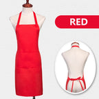 Custom Logo Unisex Bib Aprons with 2 Pockets for Cooking Kitchen Advertising Adjustable Waterproof Extra Large Long Ties Apron