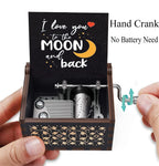 Custom Wooden Music Boxes with Logo | Hand Cranked MOQ 5