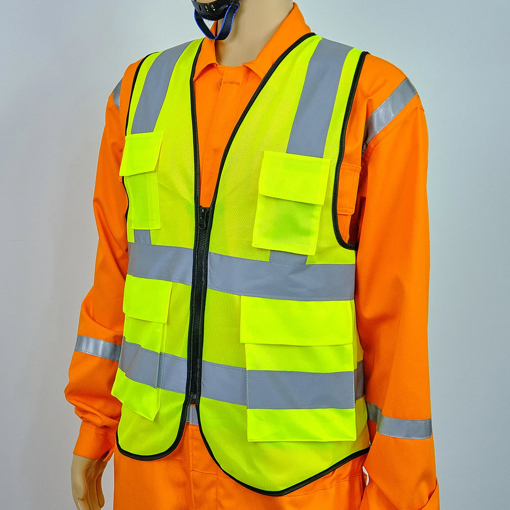 Custom 120gsm Polyester Safety Vest: Reflective, Anti-Static, High-Vis, MOQ 6,000 for Industrial Workwear