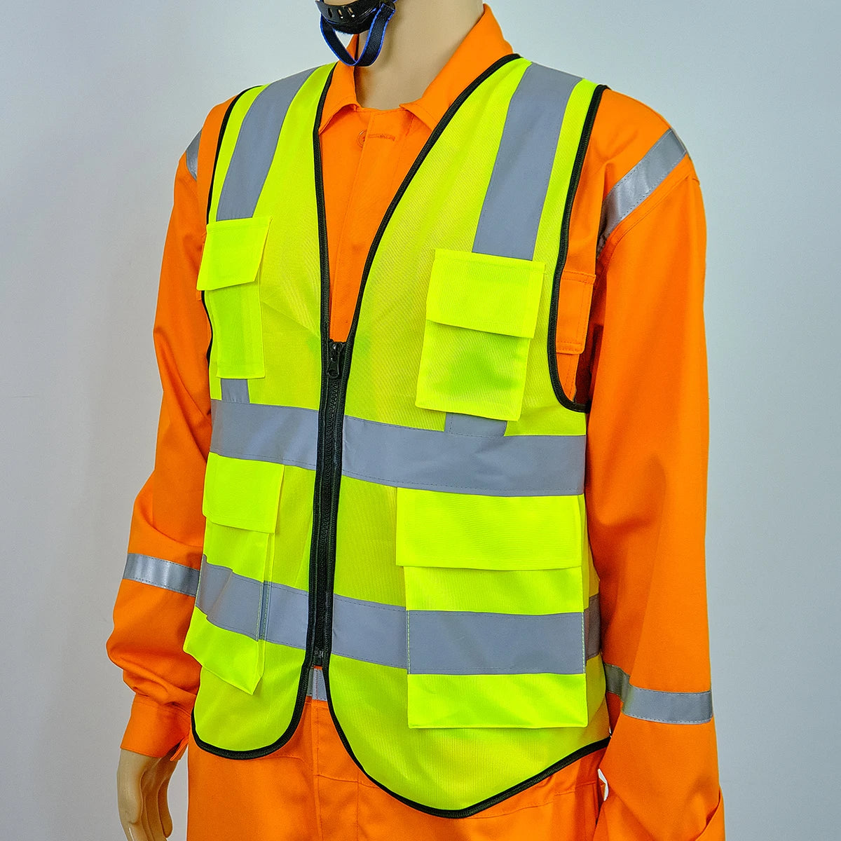 Custom 120gsm Polyester Safety Vest: Reflective, Anti-Static, High-Vis, MOQ 6,000 for Industrial Workwear