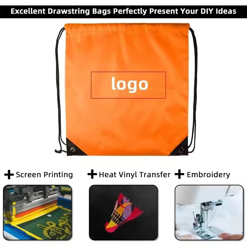 Custom Waterproof Drawstring Bag | 100 MOQ for Gym & Sports Events