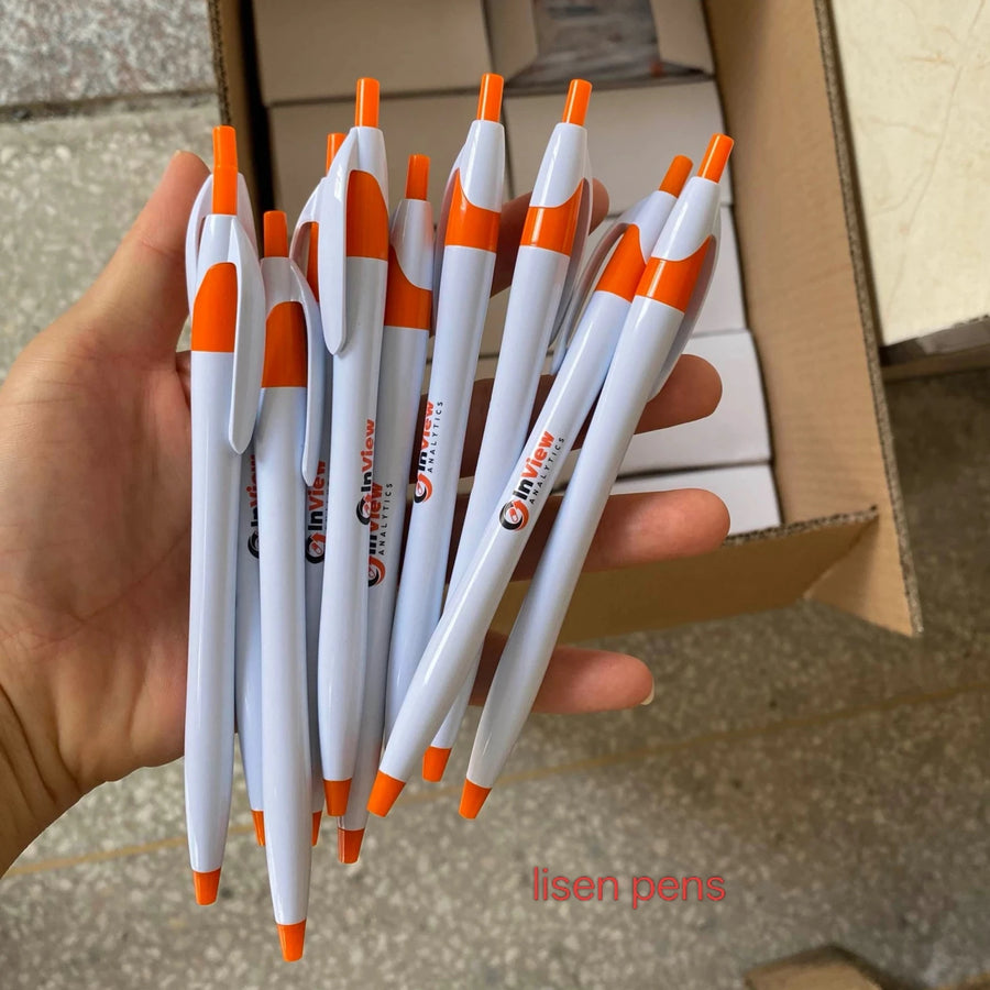 Custom Promotional Pens: 50 MOQ, 10-Day Lead, EN71/REACH | 1.0mm Ballpoint with Logo